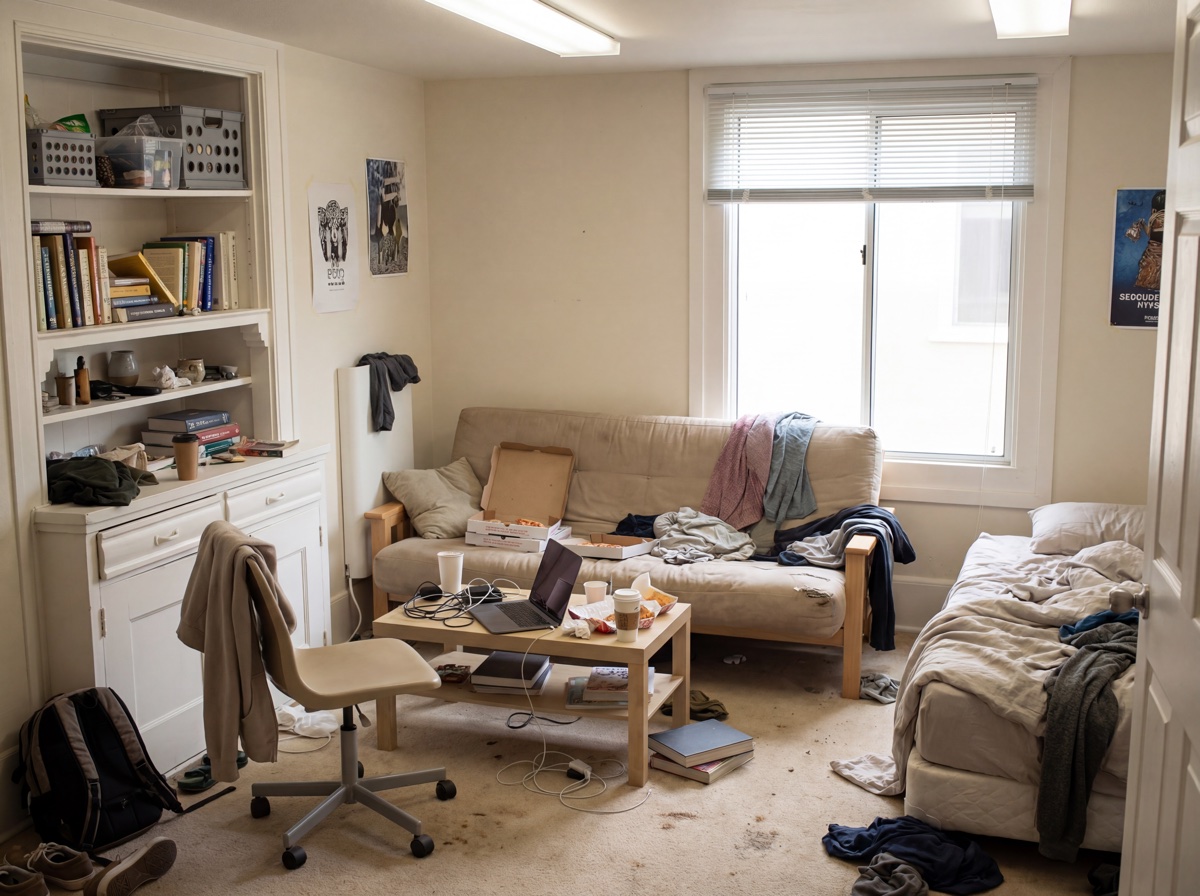 NYC Studio Before - Original cramped 35 square meter space